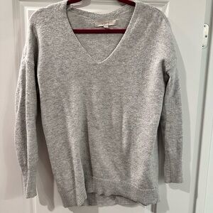 LOFT Gray V-Neck Sweater